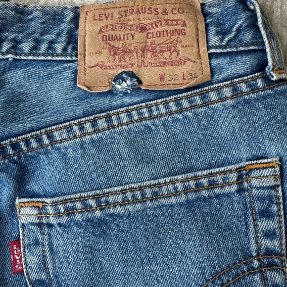 Remade Vintage Levi’s Long Denim Shorts - Picture 6 of 13